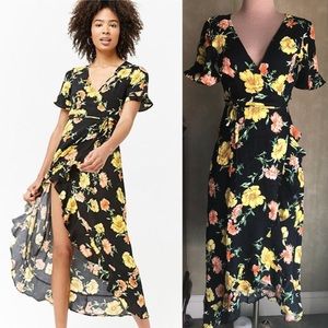Forever 21 Floral Wrap Maxi Dress